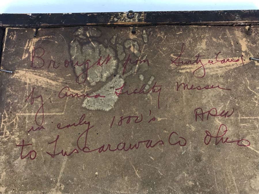 Antique Reverse Gold Painting On Glass 12W X 8H [Photo 14]