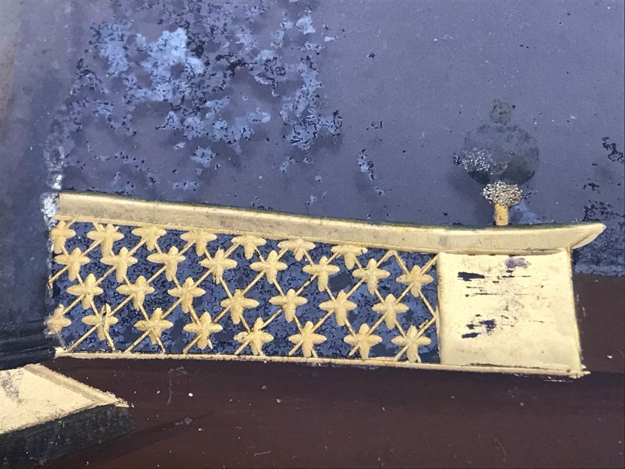 Antique Reverse Gold Painting On Glass 12W X 8H [Photo 11]