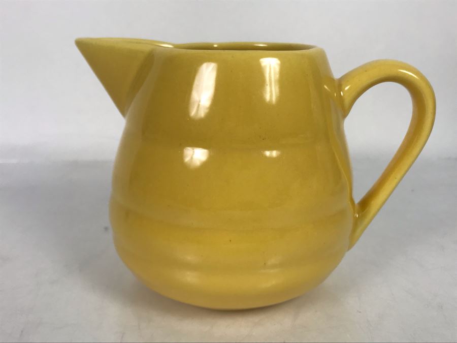 Vintage Bauer Yellow Beehive Pottery Pitcher 5H X 7W [Photo 2]