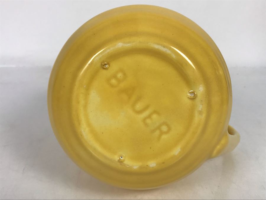Vintage Bauer Yellow Beehive Pottery Pitcher 5H X 7W [Photo 5]