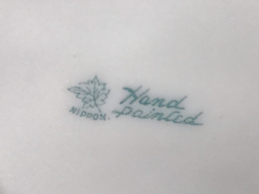 Stunning Japanese Hand Painted Nippon Footed Jar With Lid 6.5H [Photo 14]