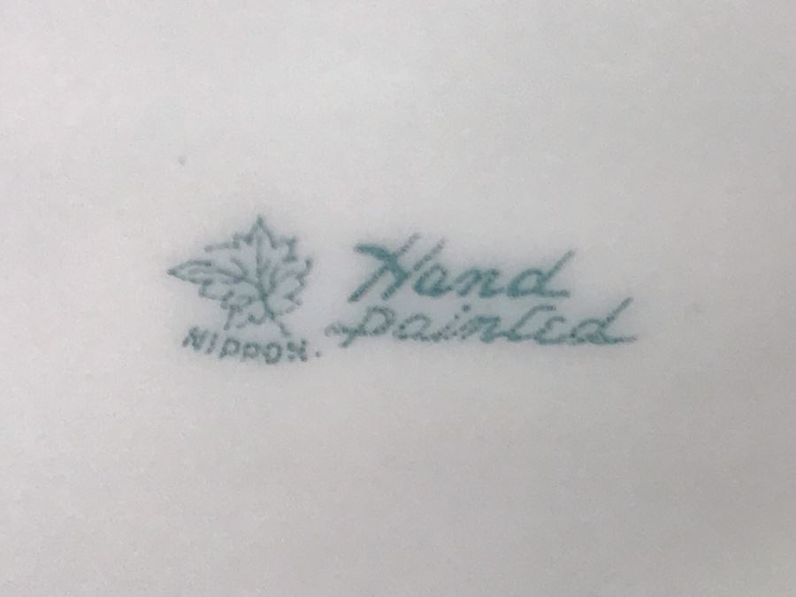 Stunning Japanese Hand Painted Nippon Footed Jar With Lid 6.5H [Photo 15]