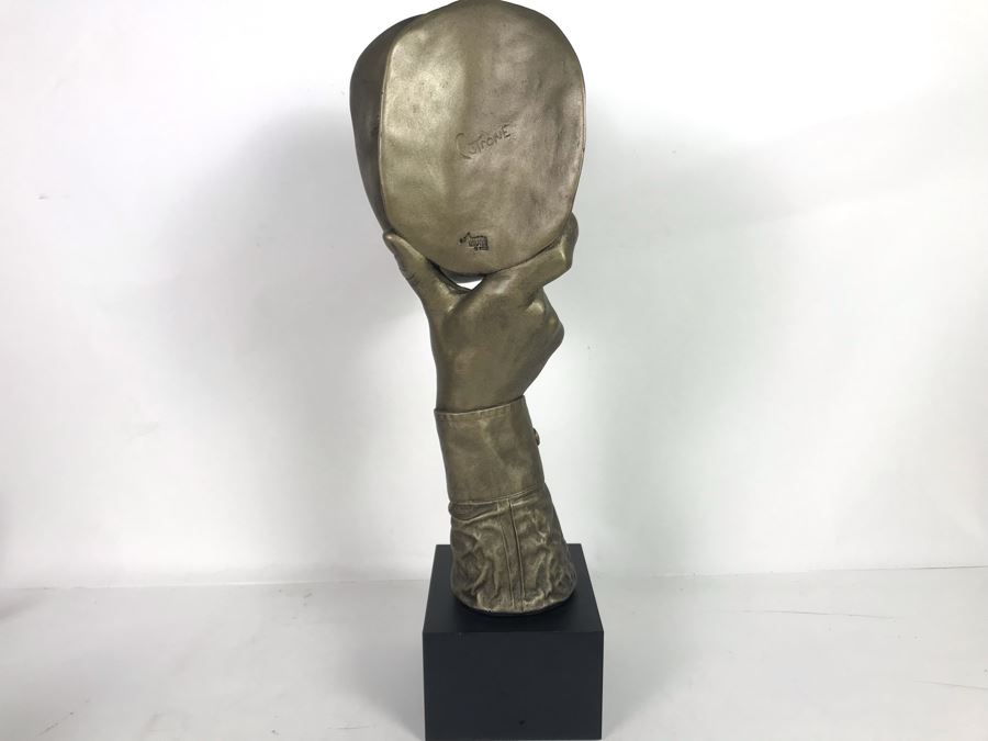 Austin Sculpture Golden Moment 'The Kiss' Plaster Sculpture In Bronze Finish By Artist John Cutrone With Original Box 20.5H [Photo 7]