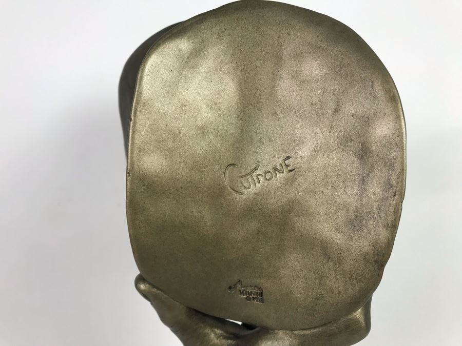 Austin Sculpture Golden Moment 'The Kiss' Plaster Sculpture In Bronze Finish By Artist John Cutrone With Original Box 20.5H [Photo 8]