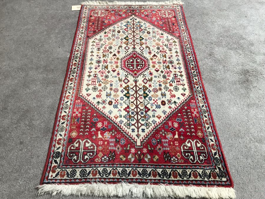 Vintage Wool Persian Rug Made In Iran 28W X 51H