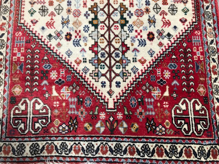 Vintage Wool Persian Rug Made In Iran 28W X 51H [Photo 6]