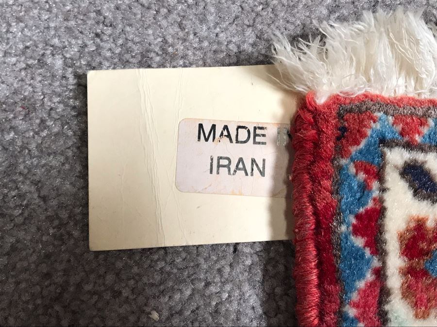 Vintage Wool Persian Rug Made In Iran 28W X 51H [Photo 8]