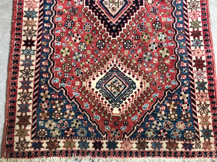 Vintage Wool Persian Rug Made In Iran 31W X 51H [Photo 4]