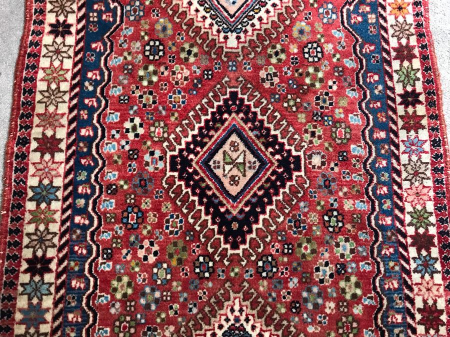 Vintage Wool Persian Rug Made In Iran 31W X 51H [Photo 5]