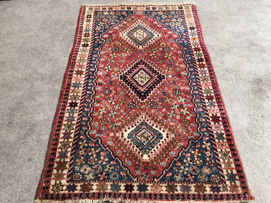Vintage Wool Persian Rug Made In Iran 31W X 51H [Photo 3]