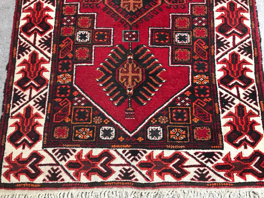 Vintage Afghan Tribal Rug 36W X 60H [Photo 5]