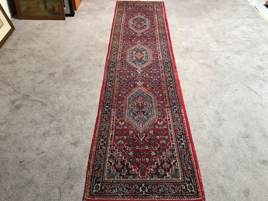Persian Design Bijar Wool Long Runner Rug 2.6W X 10.6H Made In India [Photo 4]
