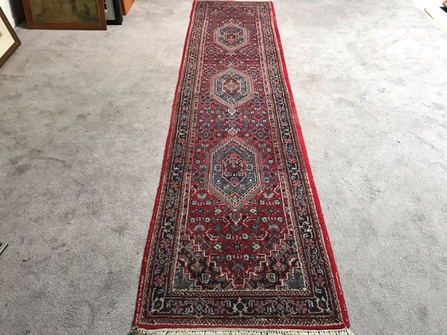 Persian Design Bijar Wool Long Runner Rug 2.6W X 10.6H Made In India [Photo 3]