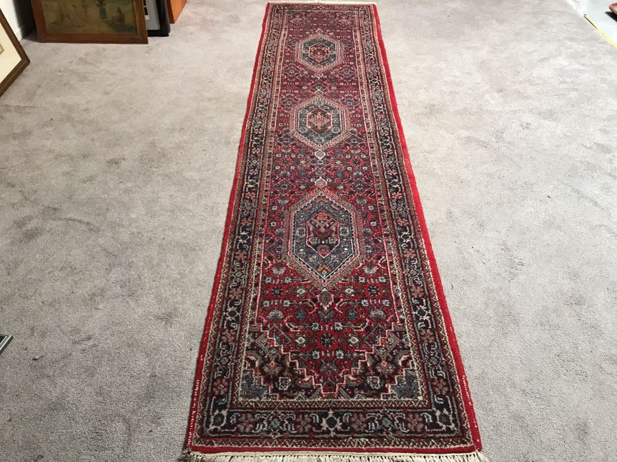 Persian Design Bijar Wool Long Runner Rug 2.6W X 10.6H Made In India [Photo 2]