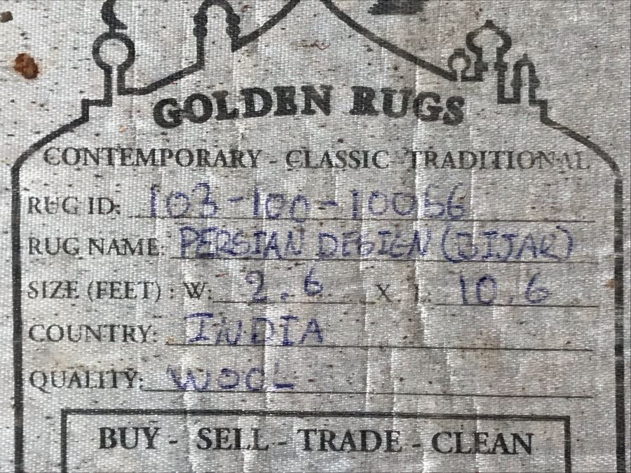 Persian Design Bijar Wool Long Runner Rug 2.6W X 10.6H Made In India [Photo 10]