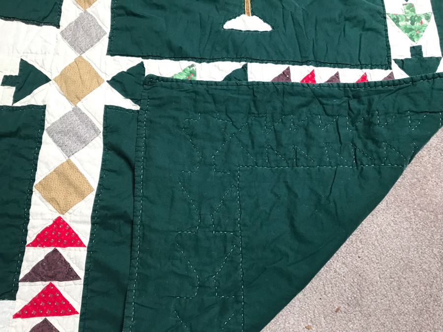 Large Winter Snowman Christmas Themed Quilt 92W X 86.5W [Photo 12]