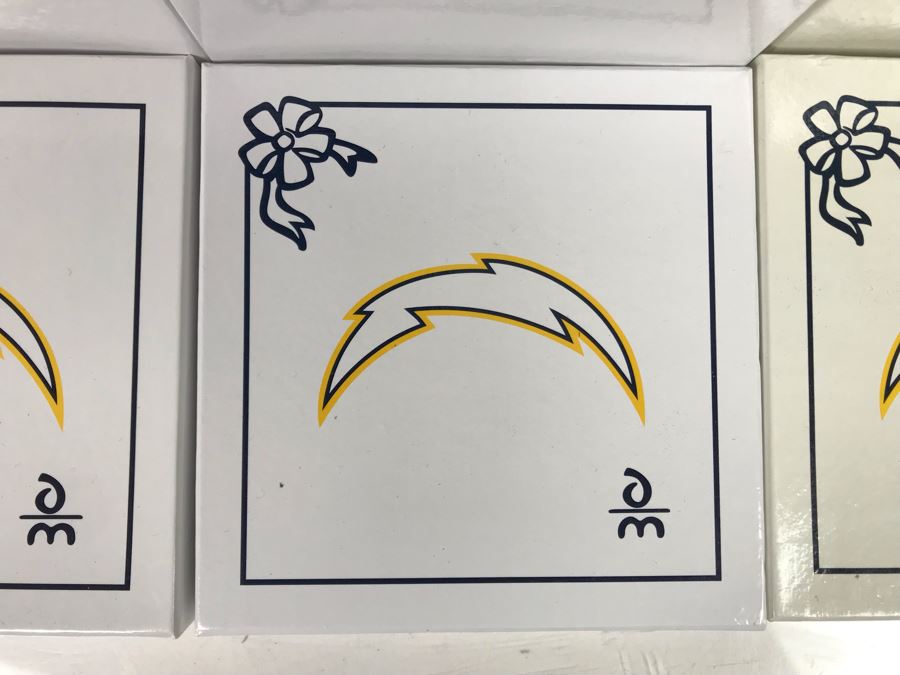 Collection Of (10) Danbury Mint San Diego Chargers Collectible Ornaments With Boxes [Photo 10]