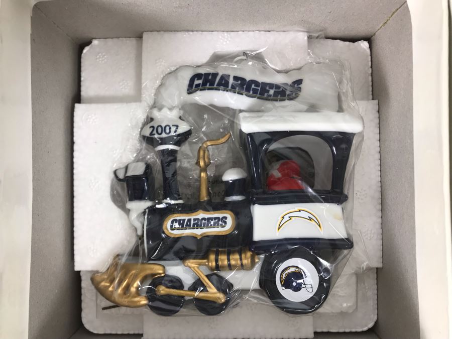 Collection Of (10) Danbury Mint San Diego Chargers Collectible Ornaments With Boxes [Photo 3]