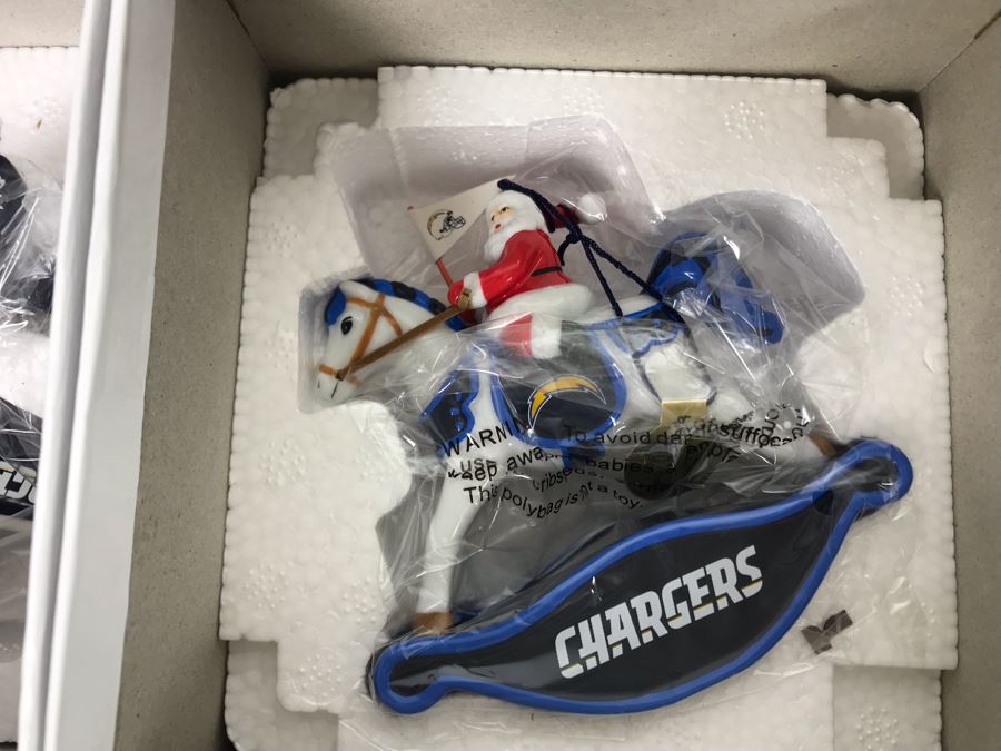 Collection Of (10) Danbury Mint San Diego Chargers Collectible Ornaments With Boxes [Photo 7]