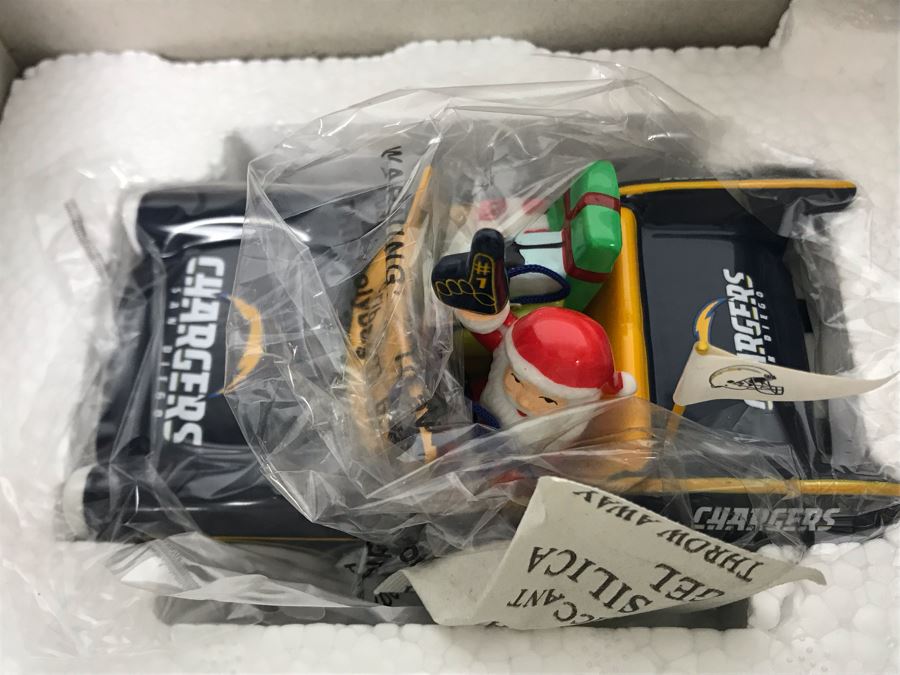Collection Of (10) Danbury Mint San Diego Chargers NFL Collectible Ornaments With Boxes [Photo 2]