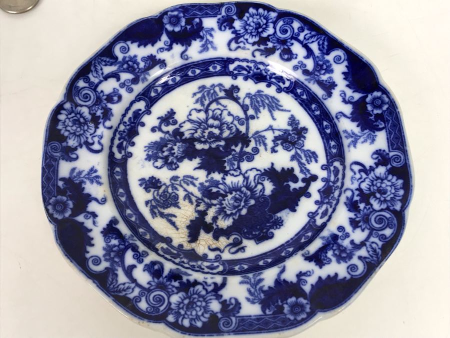 Collection Of (4) English Blue & White China Dishes: Brown-Westhead, Moore & Co Cauldon, Willow Johnson Bros [Photo 7]