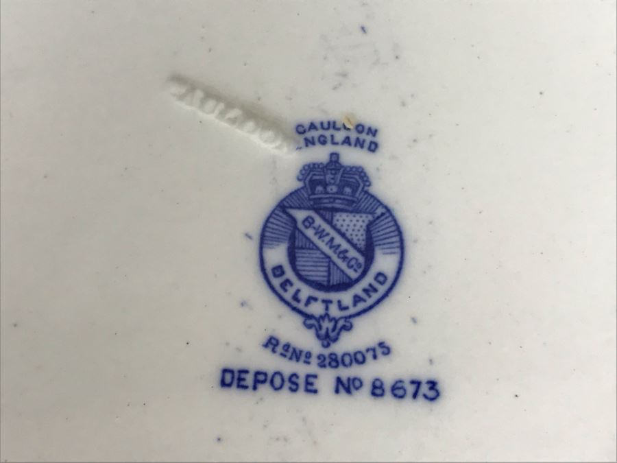 Collection Of (4) English Blue & White China Dishes: Brown-Westhead, Moore & Co Cauldon, Willow Johnson Bros [Photo 20]