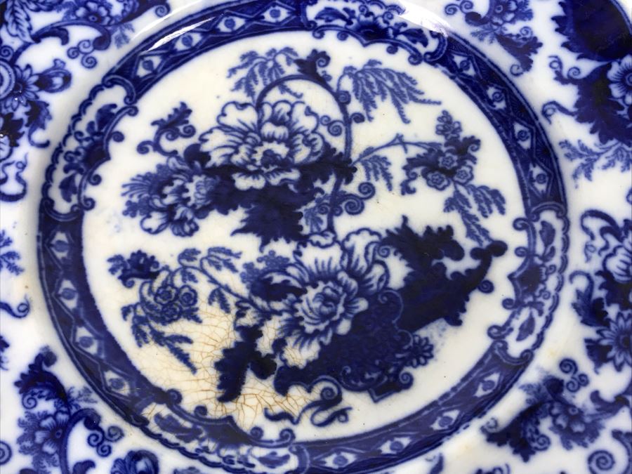 Collection Of (4) English Blue & White China Dishes: Brown-Westhead, Moore & Co Cauldon, Willow Johnson Bros [Photo 8]