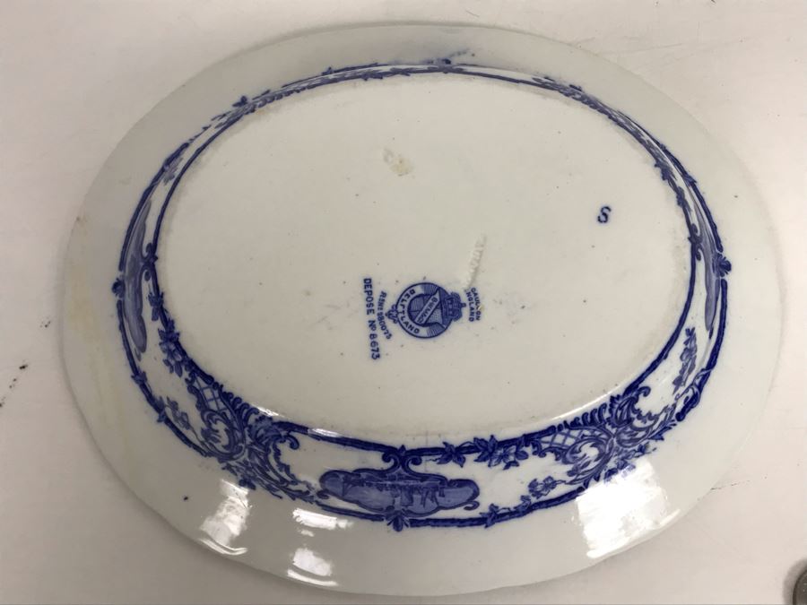 Collection Of (4) English Blue & White China Dishes: Brown-Westhead, Moore & Co Cauldon, Willow Johnson Bros [Photo 17]