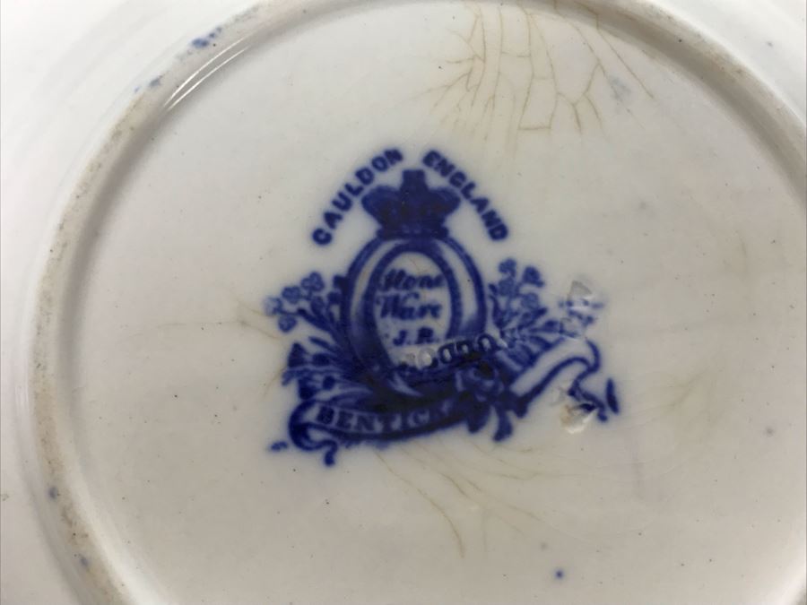 Collection Of (4) English Blue & White China Dishes: Brown-Westhead, Moore & Co Cauldon, Willow Johnson Bros [Photo 9]