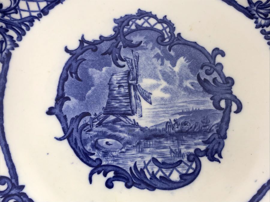 Collection Of (4) English Blue & White China Dishes: Brown-Westhead, Moore & Co Cauldon, Willow Johnson Bros [Photo 11]