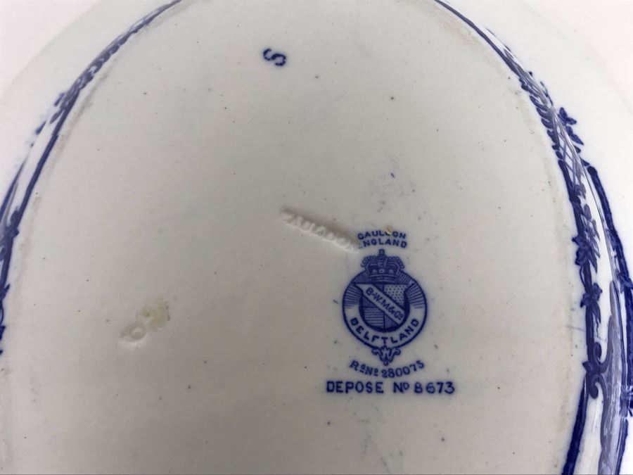 Collection Of (4) English Blue & White China Dishes: Brown-Westhead, Moore & Co Cauldon, Willow Johnson Bros [Photo 19]