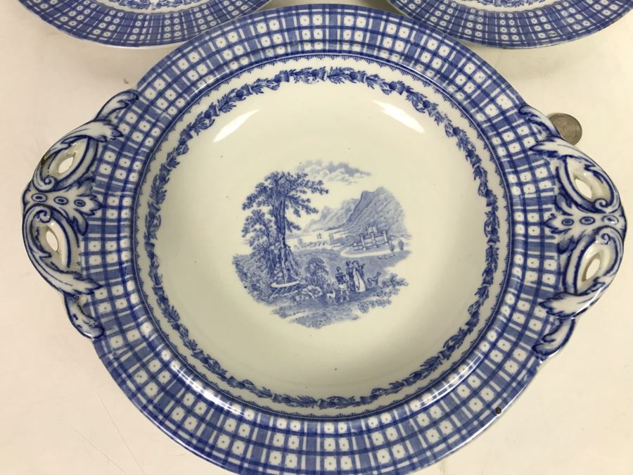 Brown-Westhead, Moore & Co Cauldon England: (2) Plates 9R And (1) Handled Bowl 10R [Photo 4]