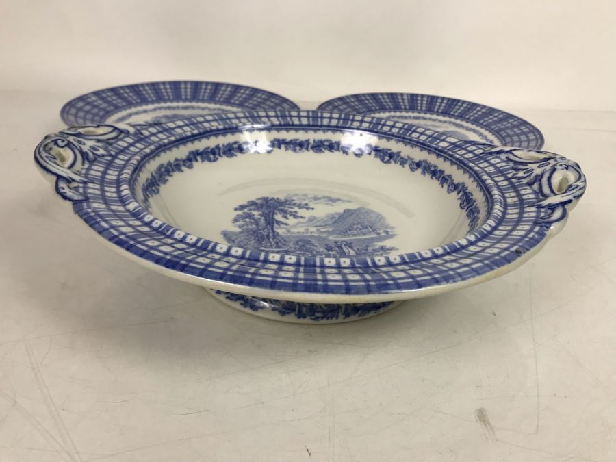 Brown-Westhead, Moore & Co Cauldon England: (2) Plates 9R And (1) Handled Bowl 10R [Photo 8]