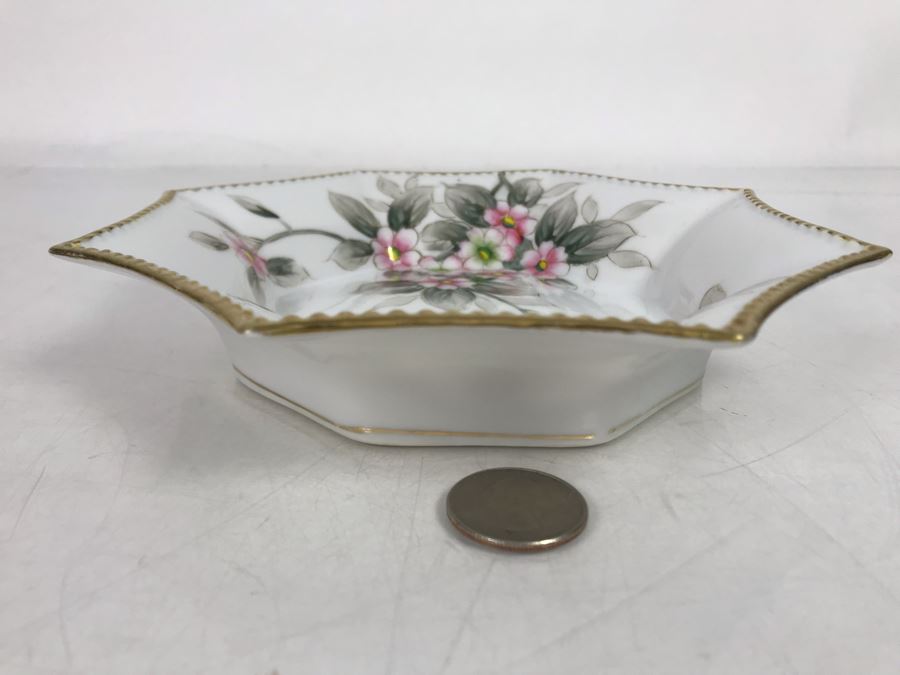 Stunning Hand Painted Japanese Nippon Gold Rim Bowl 7W [Photo 7]