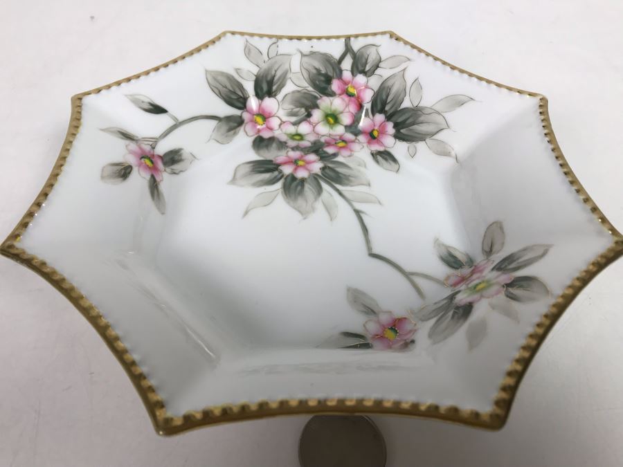 Stunning Hand Painted Japanese Nippon Gold Rim Bowl 7W [Photo 4]