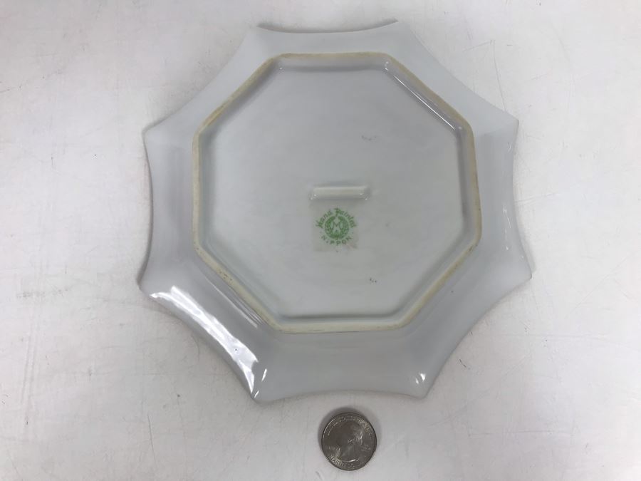 Stunning Hand Painted Japanese Nippon Gold Rim Bowl 7W [Photo 9]