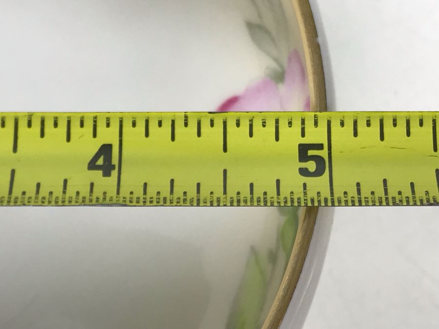 Studio Hand Painted Footed China Gold Rim Bowl P.T. Bavaria Signed Lechner 5W [Photo 14]