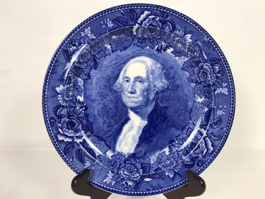 Wedgwood Washington Bicentennial Blue & White Luncheon Plate [Photo 3]