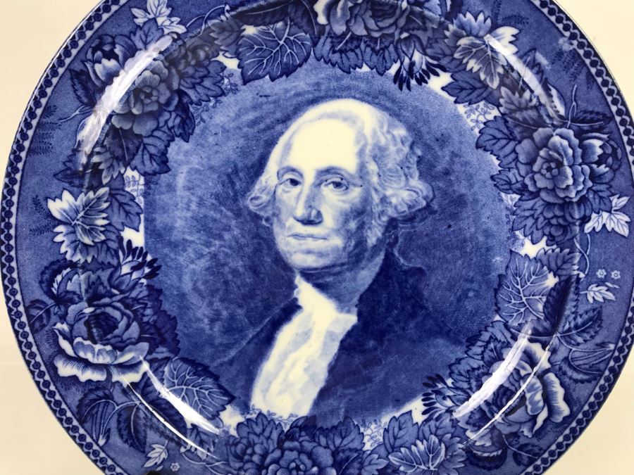 Wedgwood Washington Bicentennial Blue & White Luncheon Plate [Photo 4]