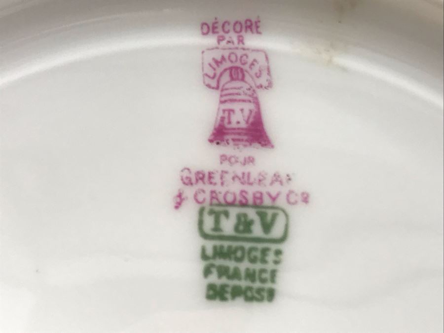 (4) Vintage Limoges France T & V Plates 7.25 [Photo 8]