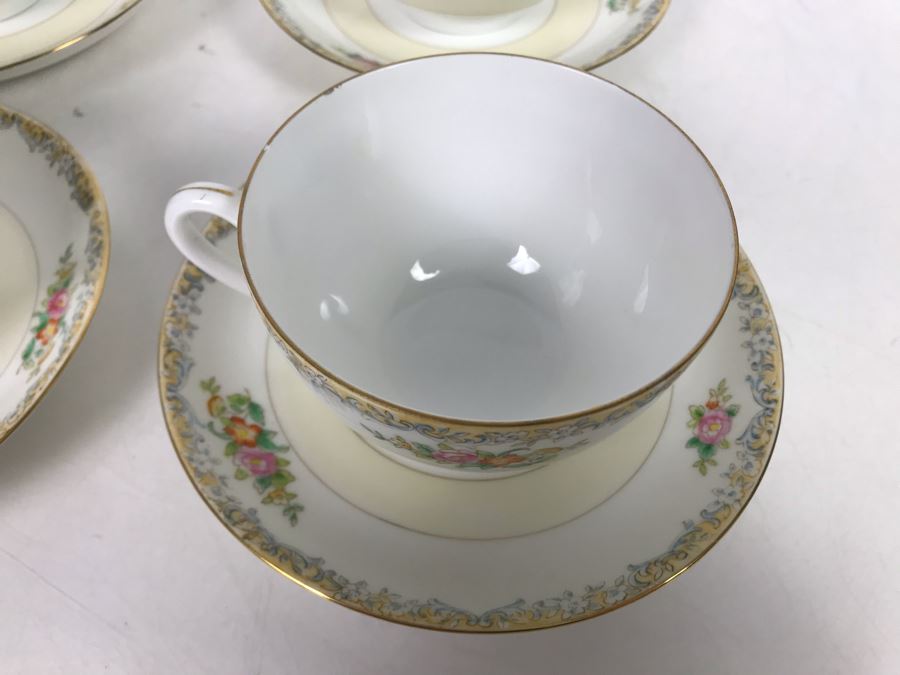 (4) Noritake Japan Handpainted Cups And Saucers [Photo 3]
