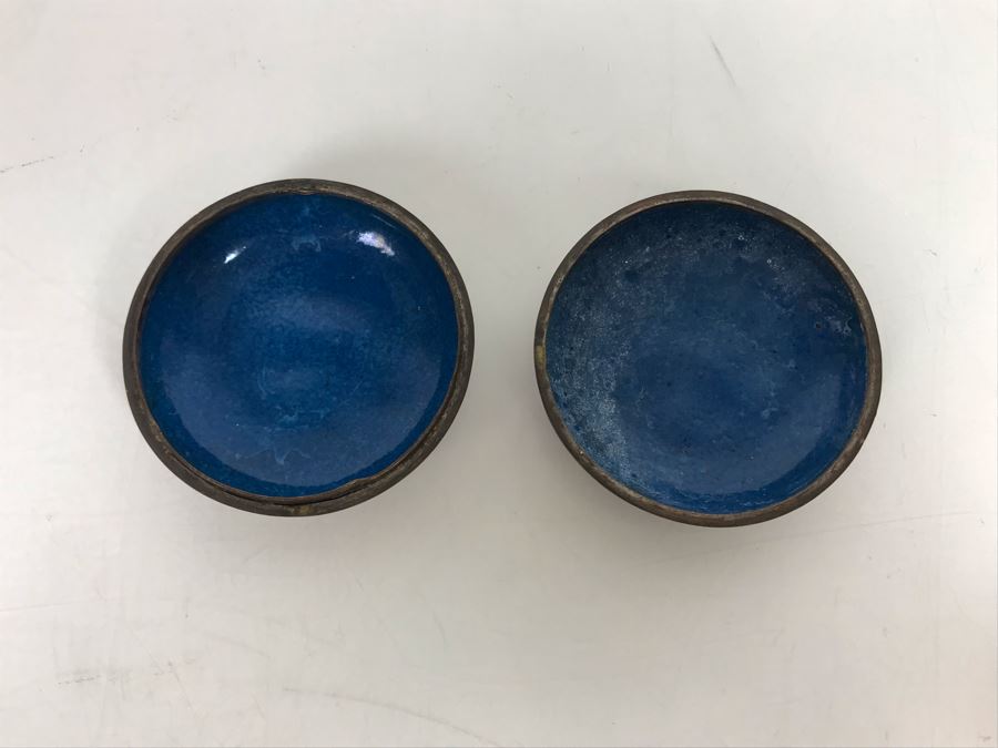 Vintage Cloisonne Heart Lidded Box 2.5R [Photo 6]