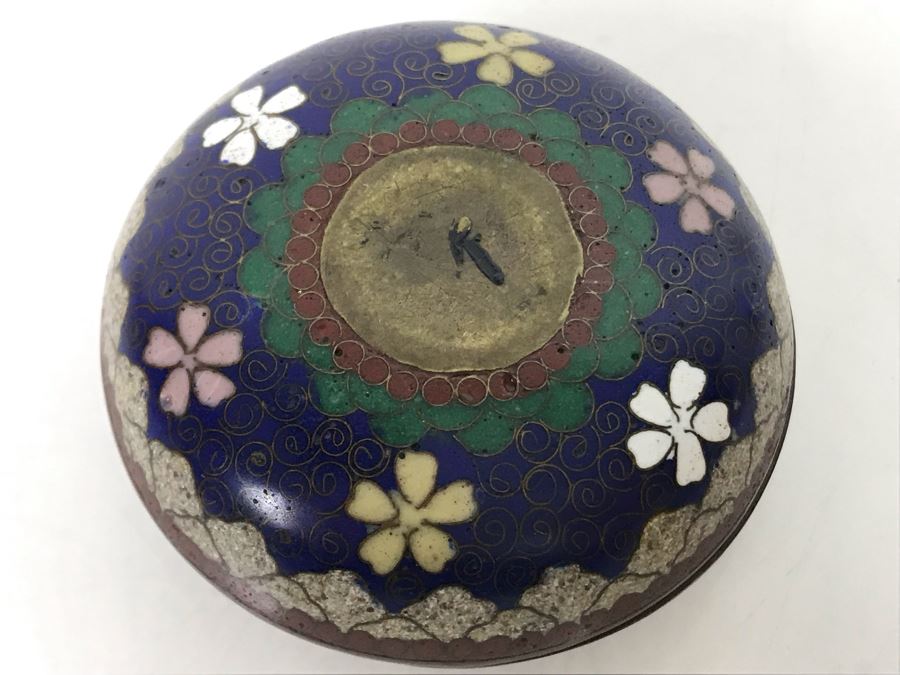 Vintage Cloisonne Heart Lidded Box 2.5R [Photo 5]