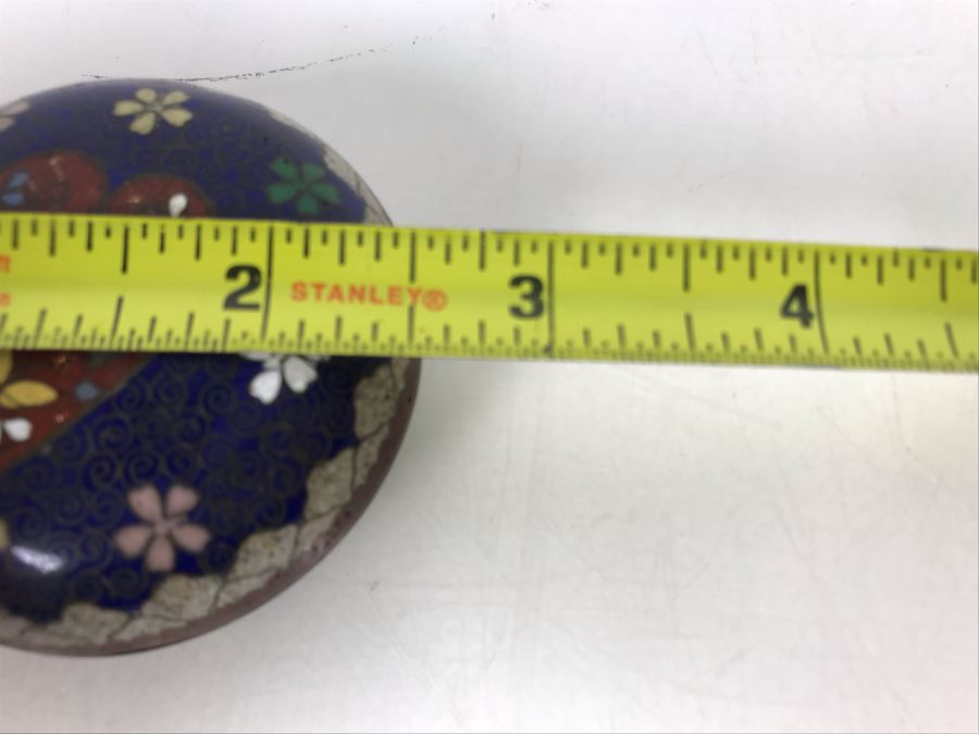 Vintage Cloisonne Heart Lidded Box 2.5R [Photo 7]