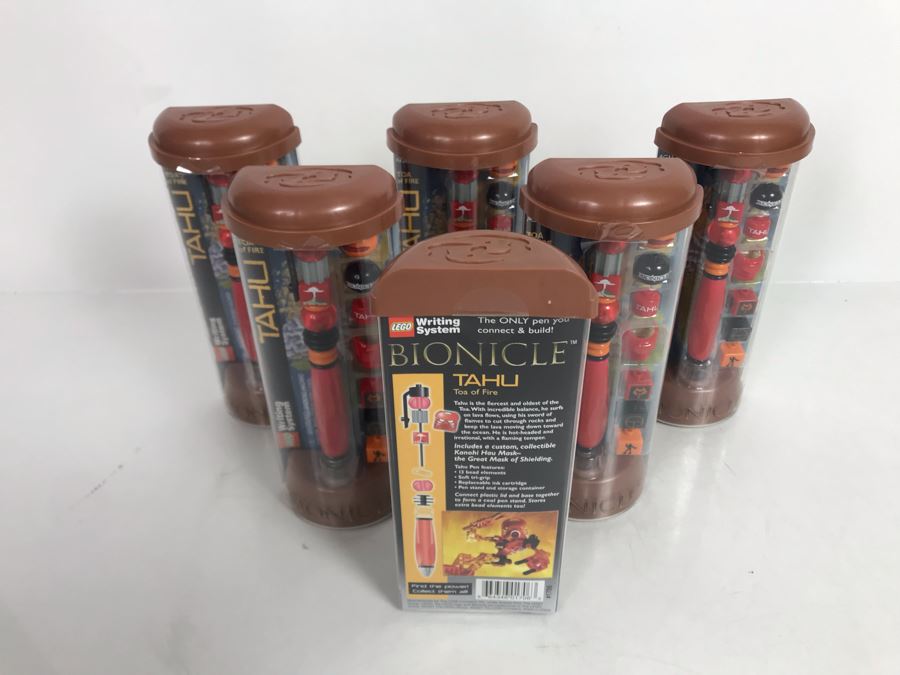(6) Lego Bionicle Tahu Toa Of Fire Pens [Photo 5]