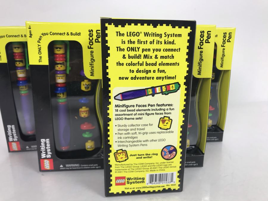 (6) Lego Minifigure Faces Pens [Photo 4]
