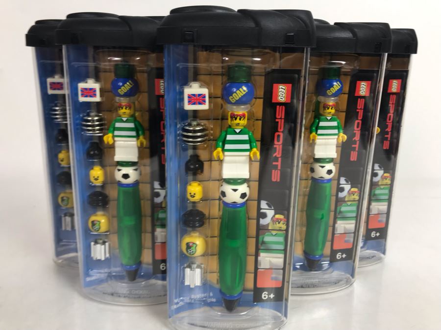 (6) Lego Soccer Boy Pens