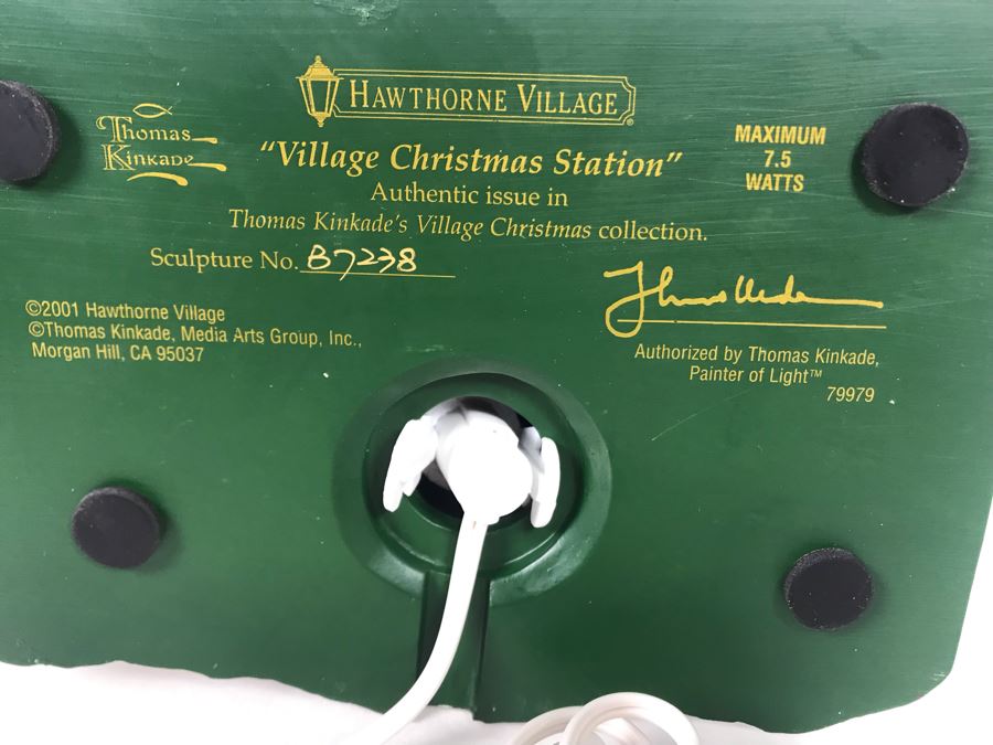 Thomas Kinkade's Village Christmas Collection 'Village Christmas Station' By Hawthorne Village [Photo 6]