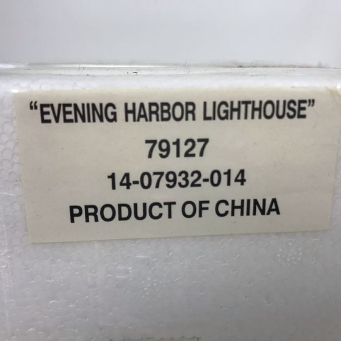 New In Sealed Packaging Hawthorne Village Thomas Kinkade Evening Harbor Lighthouse [Photo 2]