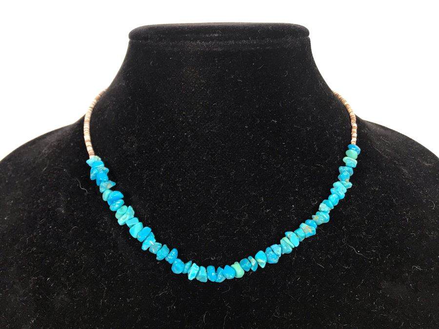 Vintage Turquoise Stone Necklace [Photo 3]